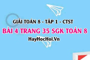 Giải bài 4 trang 35 Toán 8 Tập 1 SGK Chân trời sáng tạo